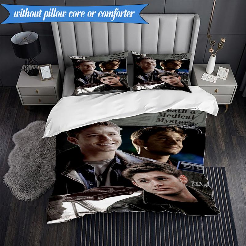 Super-natural Darkness Deliverance 3pcs Bedding set,Ideal for Bedroom, Dormitory,Including Duvet Cover And 2pcs Pillowcases,Fan Gifts