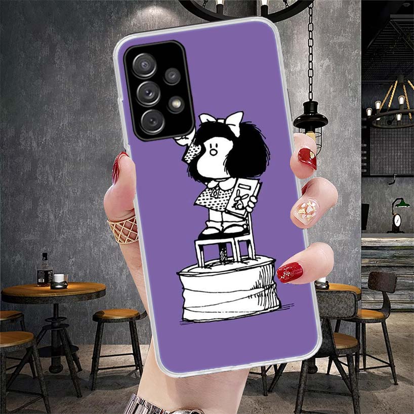 Mafalda Cartoon Soft Phone Case For Samsung Galaxy S22 S23 S24 S25 Edge S26 Ultra S20 FE S21 Plus + Fundas Coque Galaxy S20 S21