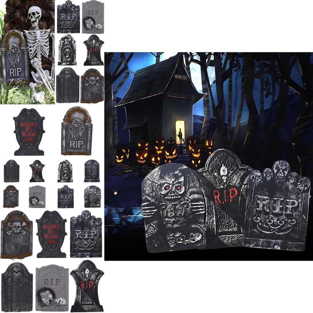 Spooky Foam Halloween Tombstone Decoration For Haunted House And Yard Decor