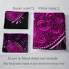 3pcs Purple Heart Rose Floral Duvet Cover Set, 1D+2P (No Pillow Inserts), HD Print for Home & Bedroom, Bedroom Set Couple Gift