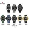 Naviforce Men's Digital Watch Quartz Movement Chronograph Luminous Pointer Silicone Strap Waterproof Men's Multifunctional Outdoor Watch NF9253T