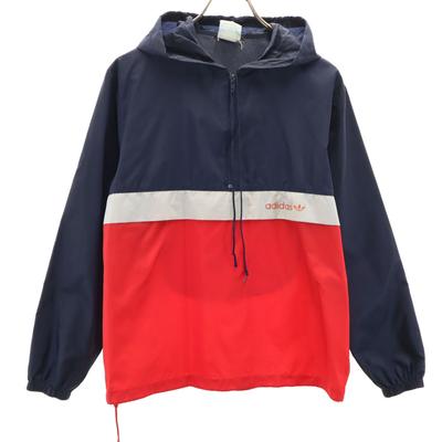 Adidas 80. léta vintage Anorak Parker S Námořnická modrá kapsa sbalitelný Pánský Použitý