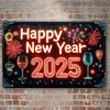 2d Flat 30*20cm, Happy New Year 2025 Wooden Sign, Boho Style Wooden Wall Hanging Decor, Multipurpose Decoration, for Home, Kitchen, Garden, Bedroom.