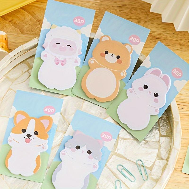 Vibrant Cartoon Animal Sticky Notes Pad - Colorful, Adorable, and Fun Stationery for Students, Teachers, and Office Use - Perfect for Note-Taking, J