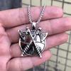 Necklace Men's Versatile Trendy Ax Shield Pendant