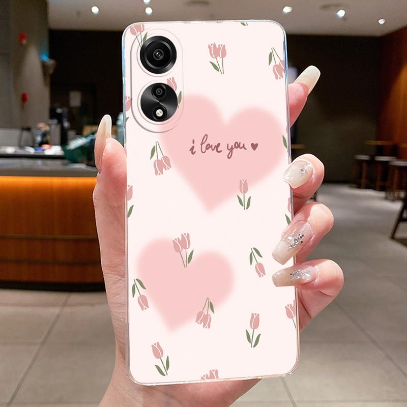 Case For OPPO A78 4G 5G A98 F23 A1X Flower Butterfly Phone Cases For Oppo A98 Soft Silicone Capa Transparent TPU Jelly Cover