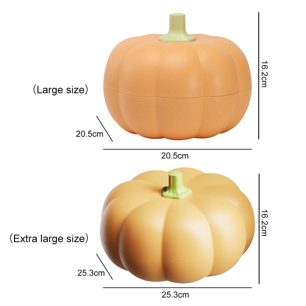 Double Layer Pumpkin Bowl for Fall Home Party Snack Holder for Halloween Party Pumpkin Fruit Candy Bowl Food Storage Container