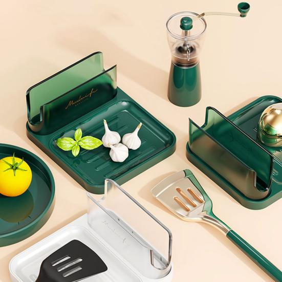 

Полка с крышкой горшка, устойчивая основа, товары для дома, стойка для крышки горшка из ПЭТ, стеллаж для хранения ложки, посуды, практичная, многофункциональная, без заусенцев