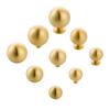 Gold Brass Round Ball Drawer Handle - Luxury French Design