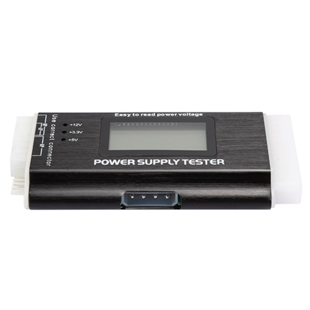 Computer Power Supply Tester LCD Display Aluminum Alloy Support 20 24Pin ATX SATA