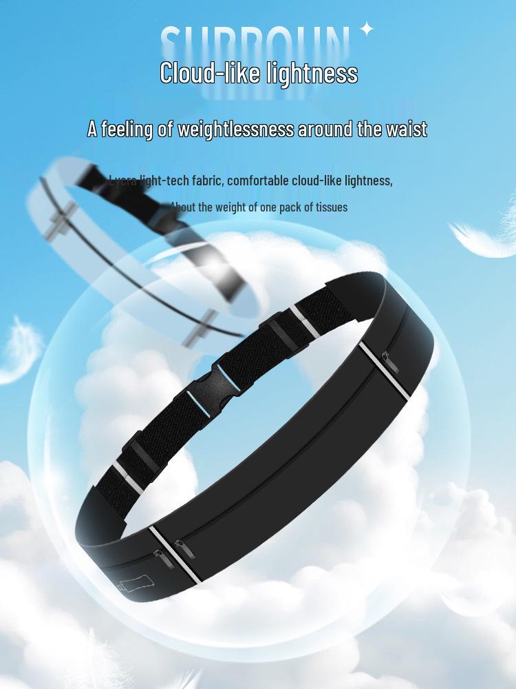 Unisex Elastic Running Waist Pack - Multi-Functional Fitness Belt for Marathon & Sports