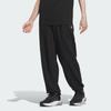 Adidas Logo Pants Solid Color Logo Thickened Cuffed Loose Knit Sports Pants Unisex Pants Black IV7589