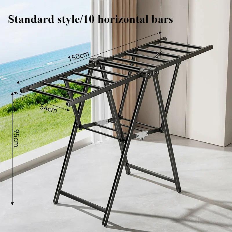 Floor Standing Clothes Hanger Balcony Foldable Clothes Hanger Multi-layer Quilting Rack Large Clothes Hanger Cotton Quilt Drying