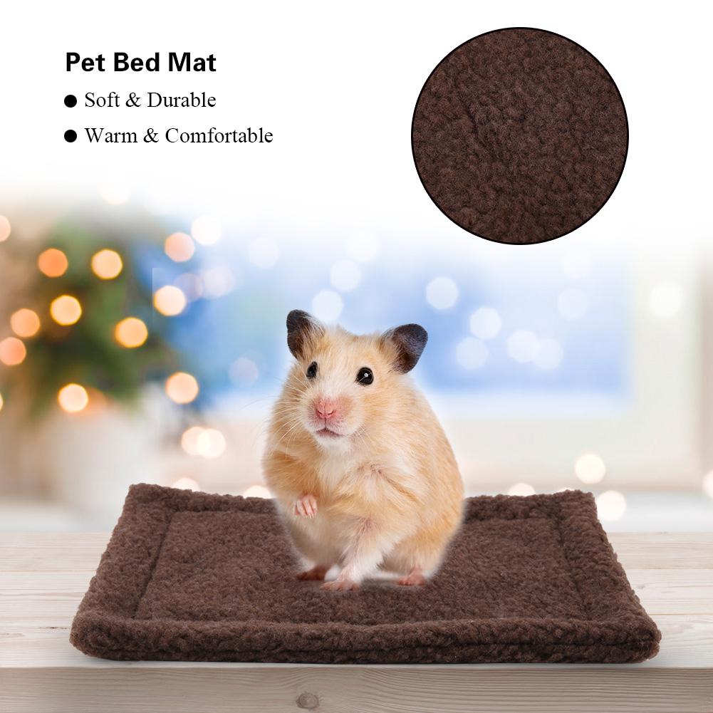 Hedgehog Guinea Pig Bed Mat Rectangular Plush Cushion Hamster House Nest Pet Supplies