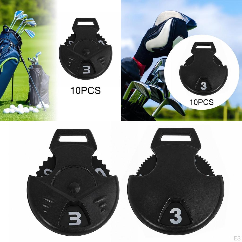10Pcs Club Head Cover Number Tags Interchangeable Replacement Golf Accessories Labels for