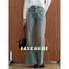 Basic House Women's High-Waisted Lyocell Blend Flared Jeans