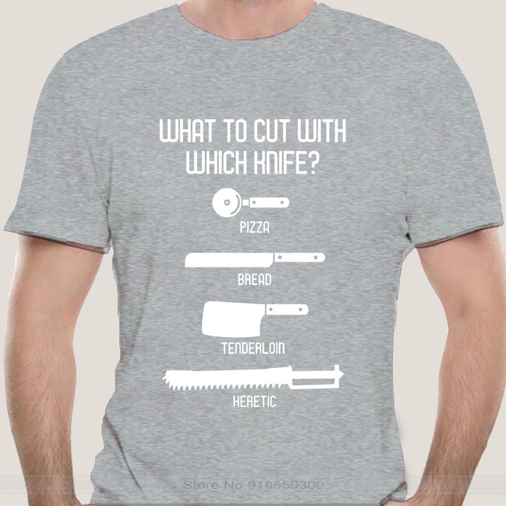 What To Cut with Which Knife - Wargaming Meme Chart T Shirt Wargaming Wargamer Men Cotton Tshirts