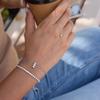 European and American Stainless Steel Zirconia Finger Bracelet - Light Luxury Fashion Jewelry Design