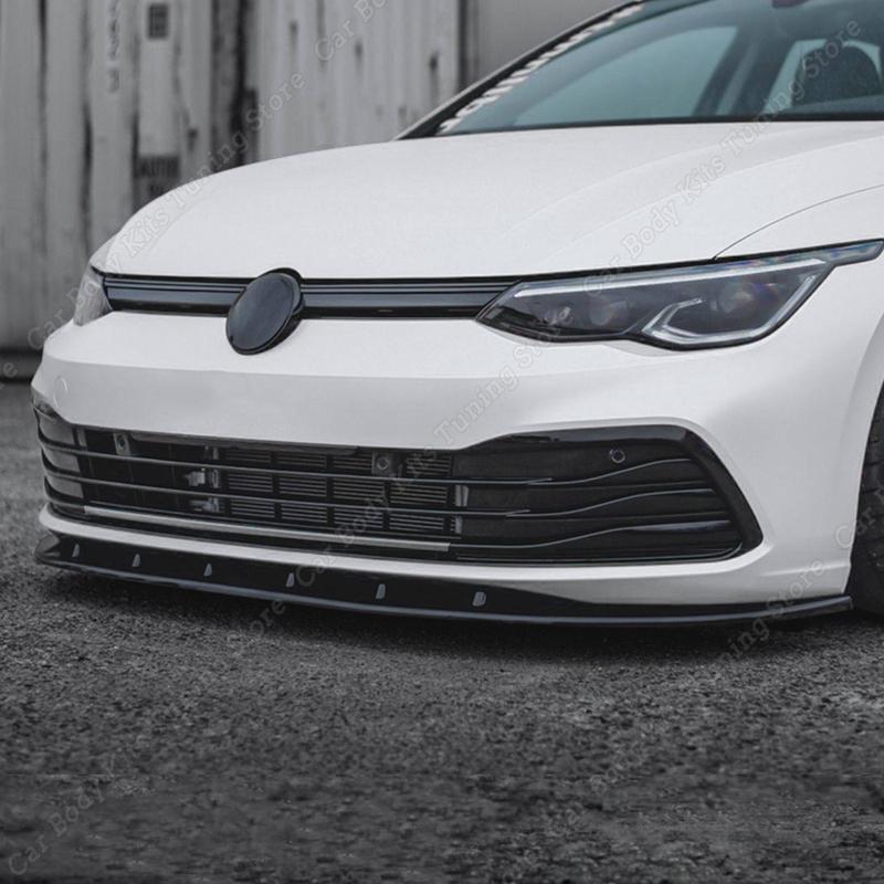 For Volkswagen Golf 8 MK8 TSI TDI 2020-2023 Front Bumper Grill Moulding Strips Sticker Body Kits ABS Gloss Black Bar Decorative