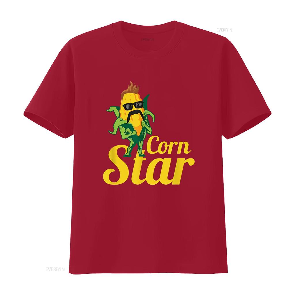 Occhiali da Sole a Forma di Stella di Mais Baffi Maglietta Mais vintage Lavata streetwear abbigliamento designer Unisex Stiloso Morbido grafico