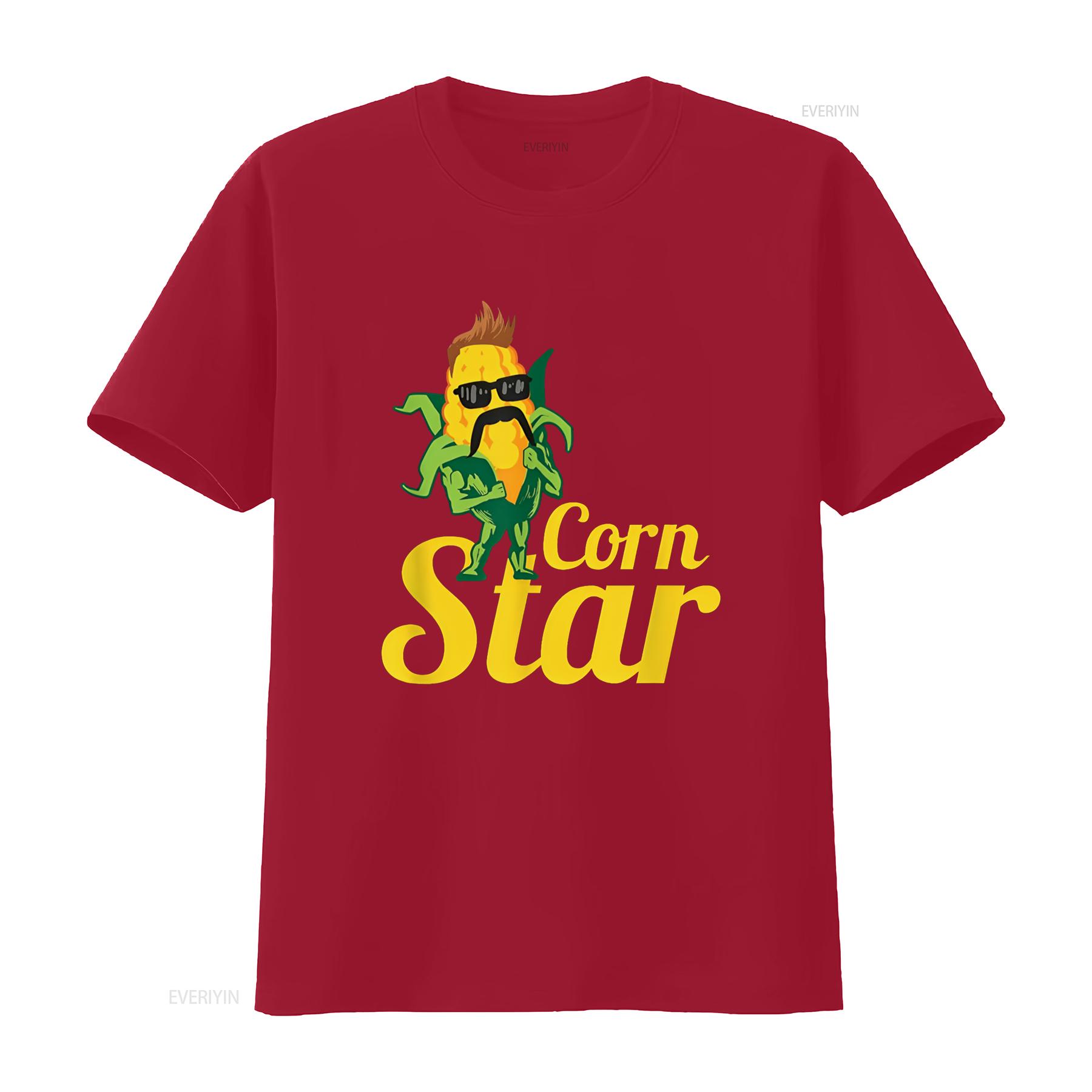 

Funny Corn Star Sunglasses Mustache Maize T Shirt vintage Washed streetwear designer clothes Unisex Stylish Soft graphic S