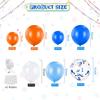 Sumind 110 Pcs Blue and Orange Balloon Arch Kit Different Size Latex Confetti Orange Blue White Balloon Garland War Party Decorations for Kids Target
