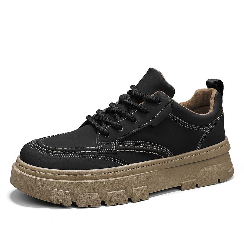 

Low-top Martin boots men s autumn new wear-resistant tooling shoes platform heightening retro British casual men s shoes trendy shoes 39