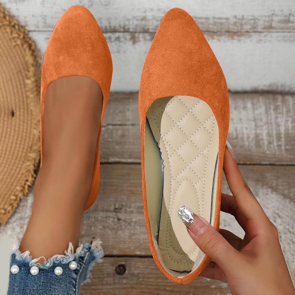 Women's Ballet Flats - Elegant Comfortable With Heel Balerina Shoes Summer Pointed Flat Shoes For Women