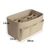 Women Fashion Felt Cloth Inner Bag Fits In Insert Handbag Multi-Pockets Cosmetic Bags Storage And Personal Belongings Organizer