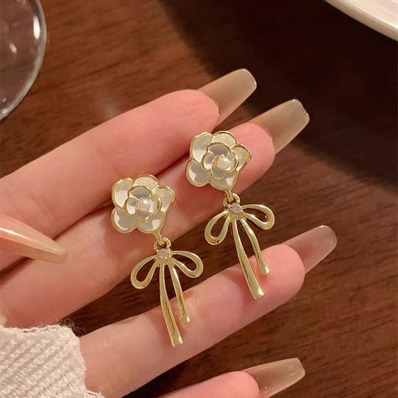 Cercei Ciucuri Floare Golă Acul de Argint Modă Personalitate Vânt Rece Cercei Lungi Temperament Cercei Avansați