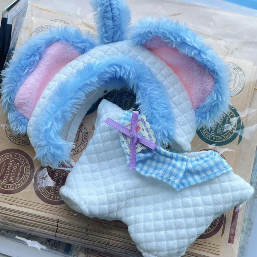 Cartoon Hat 10cm Cotton Doll Clothes Elephant Jumpsuit Doll Dress Up Set  Doll Accessories