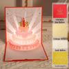 3D Pop-Up Geburtstags-Soundkarte mit Aufnahme-Licht - Kuchen-Design für Freund/Freundin Geschenk