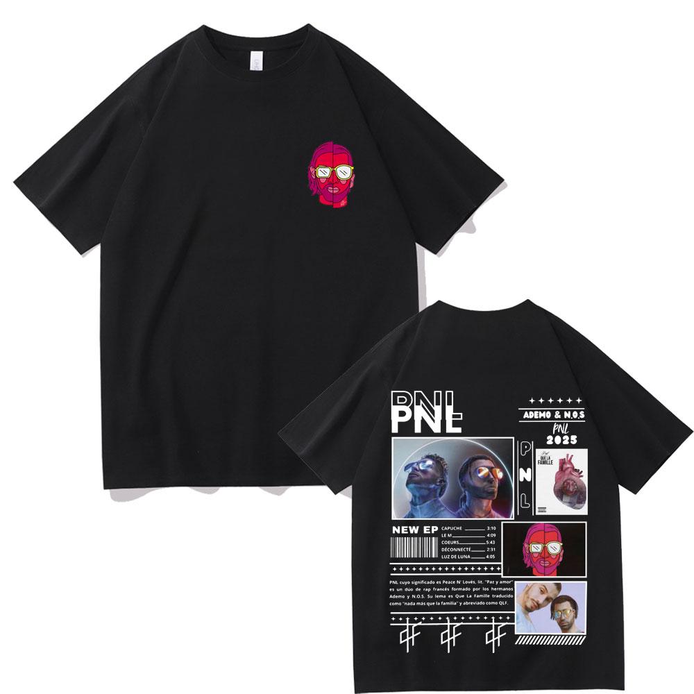French Rap Band PNL Album Le Monde Chico 2025 Graphic T Shirt Unisex Women Hip Hop Fashion Short Sleeve Oversized Tshirt Streetwear