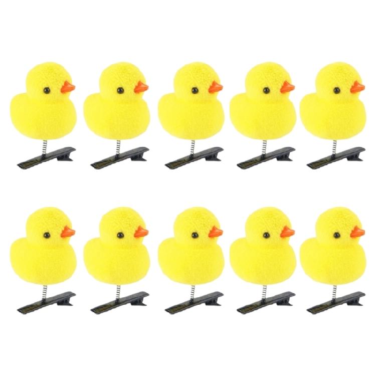 Набор из 10 заколок-уточек Милая заколка-животное Аксессуар для волос для детей