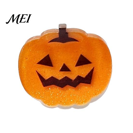 Stylish Acrylic Hair Clamps Halloween Claw Clip, Cute Headdress, Glitter Bat Pumpkin Trendy Accessories for Girls Black Cat Spider Ghost Pattern Women