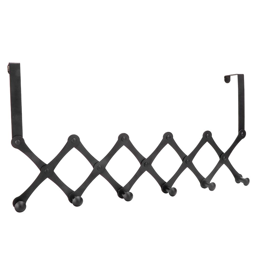 Cârlige Peste Ușă din Oțel Inoxidabil Telescopic Pliabil Suport Pălării Rucsac Agățător Raft Suspendat de Ușă pentru