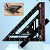 Advanced Carpenter Square, Folding Square Rafter Square with Level, Jig Block, Combination Square Triangle Ruler Woodworking Layout Tool for