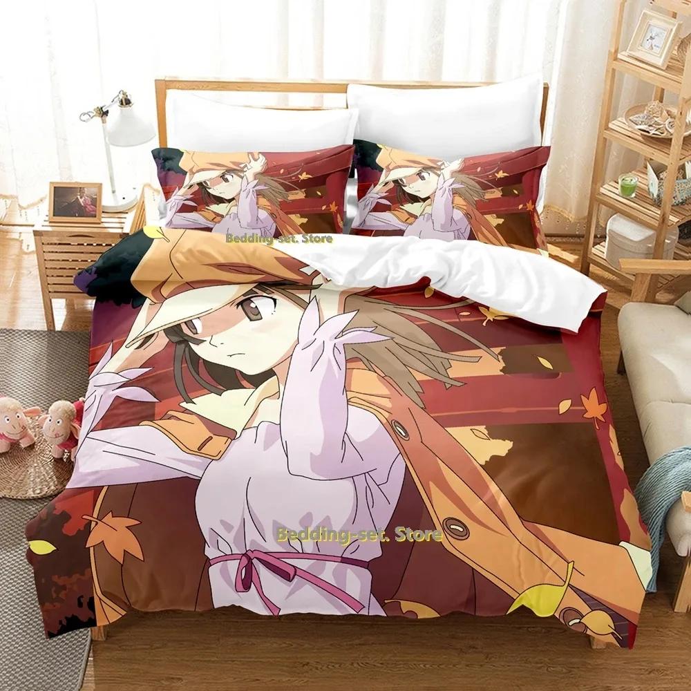 2024 Bakemonogatari Bedding Set Single Twin Full Queen King Size Bed Set Adult Kid Bedroom Duvetcover Sets Anime Bed Sheet Set