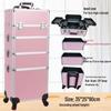 Lockable Multi-Layer Makeup Trolley Case for Nail Art & Beauty