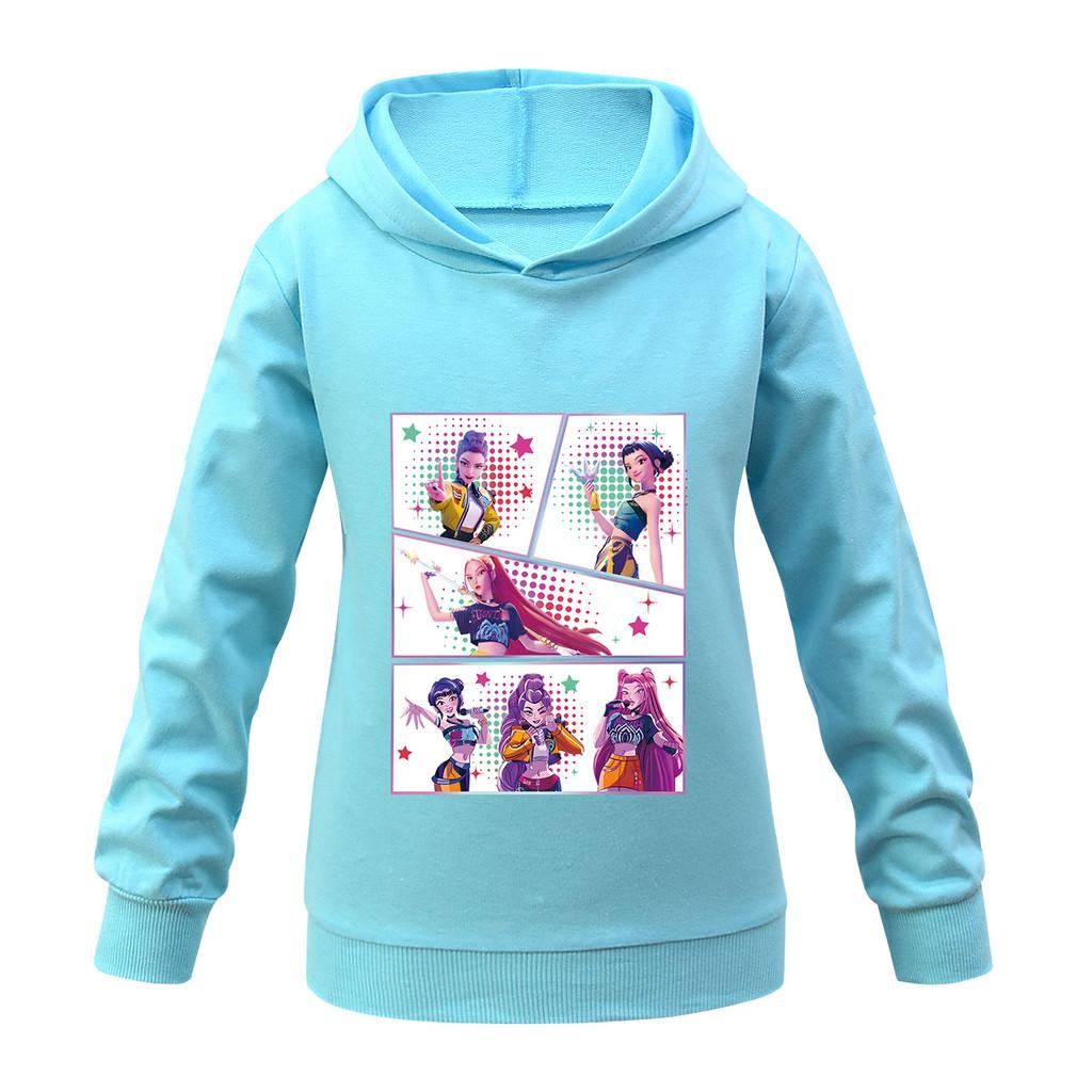 

Детские Девочки Аниме Мультфильм K-POP Руми Зои Мира Принт Повседневные Толстовки с Длинным Рукавом 170cm