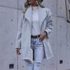 Women's Cardigan  Open Front Sweater Long Sleeve Loose Coats Mid Length Outwear