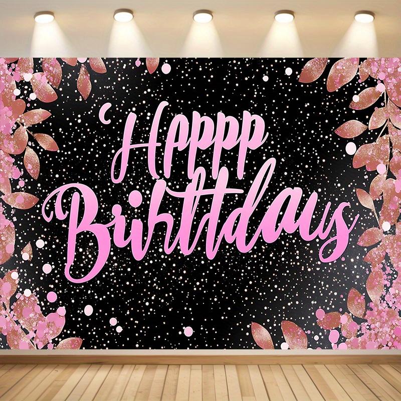 A background cloth with a bright pink and black glittering pattern design 100x150cm