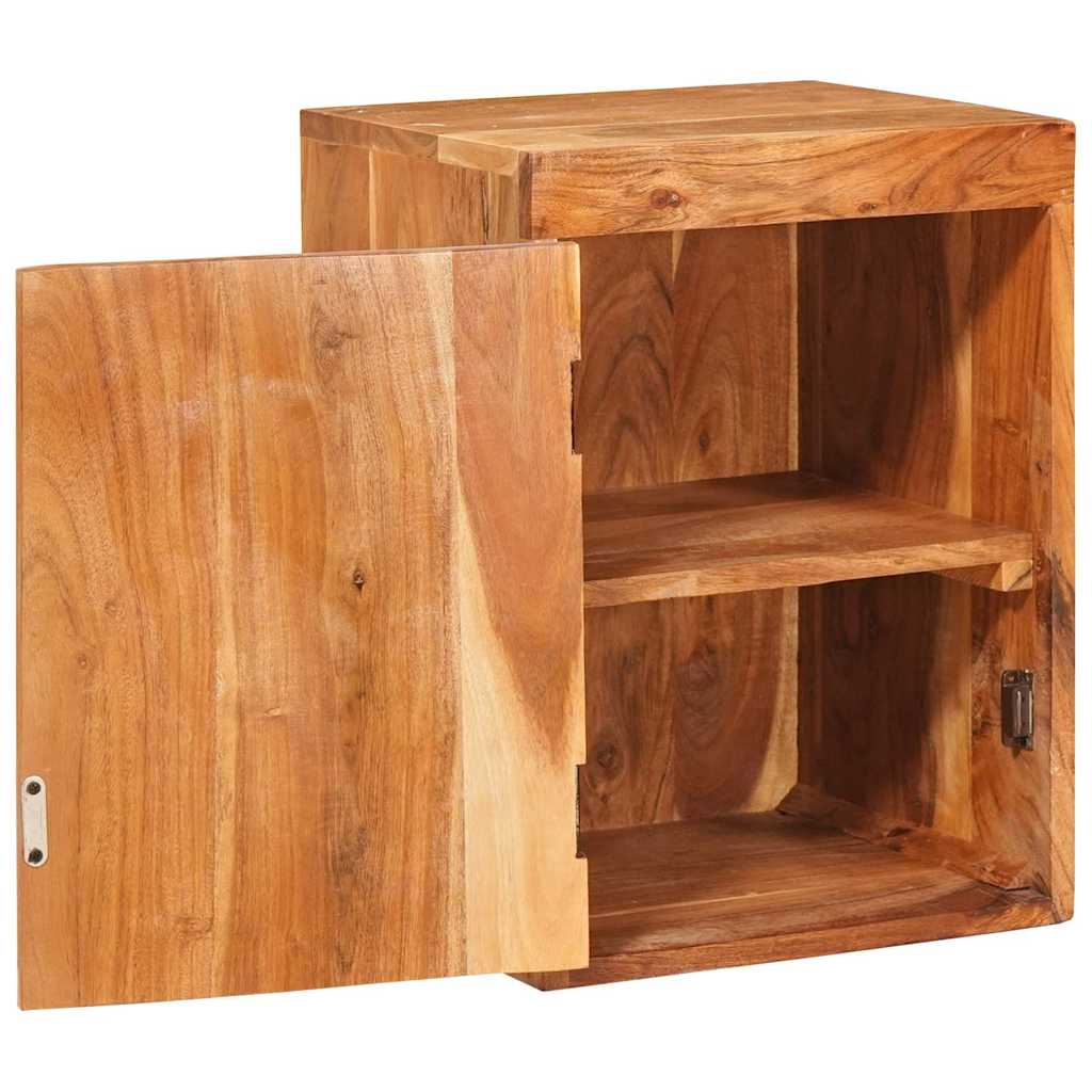 Nightstand Brown 35 X 33 X 48 Cm Solid Acacia Wood