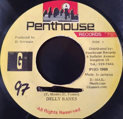 7inch Record DELLY RANKS - Sexy Fat Girl NONE Penthouse Recor 1998 Jamaica Reggae, Ska & Dub Used