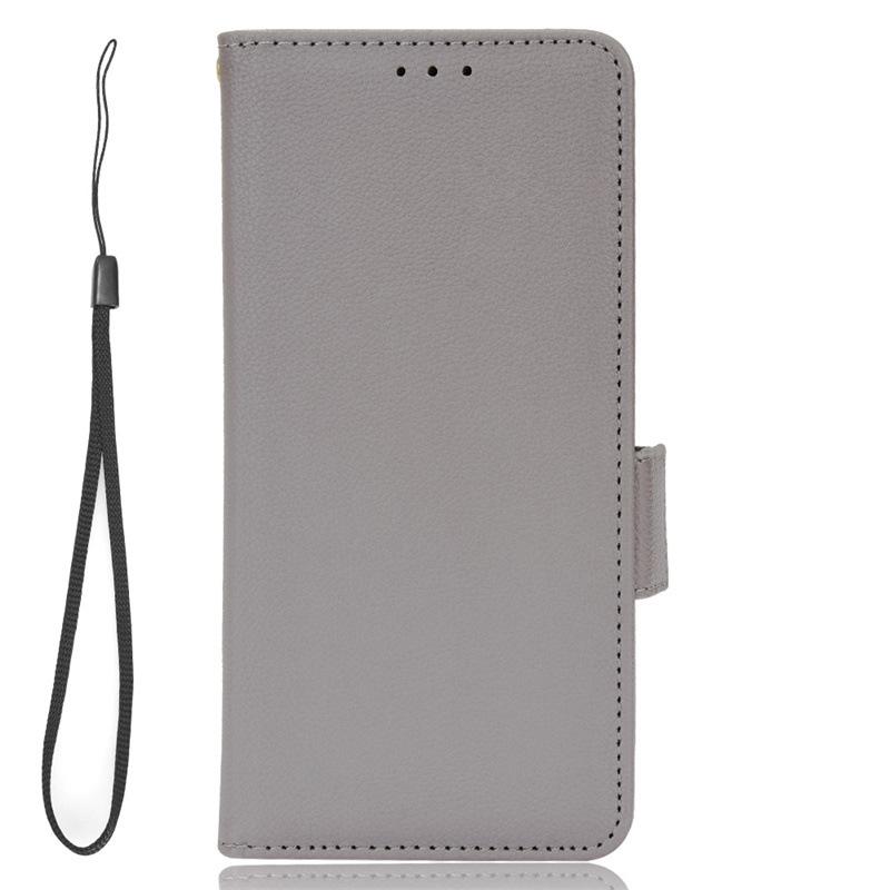 Nokia X30 5G Flip Lanyard Case with Card Slot - Lychee Leather Pattern, Solid Color