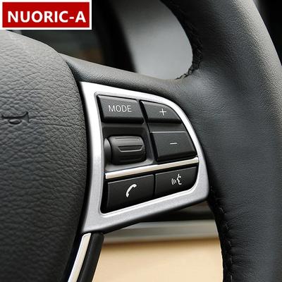 Car Styling Steering Wheel Button Frame Decorative Cover Trim For BMW 5 7 Series F10 F18 F01 F02 Automotive Interior