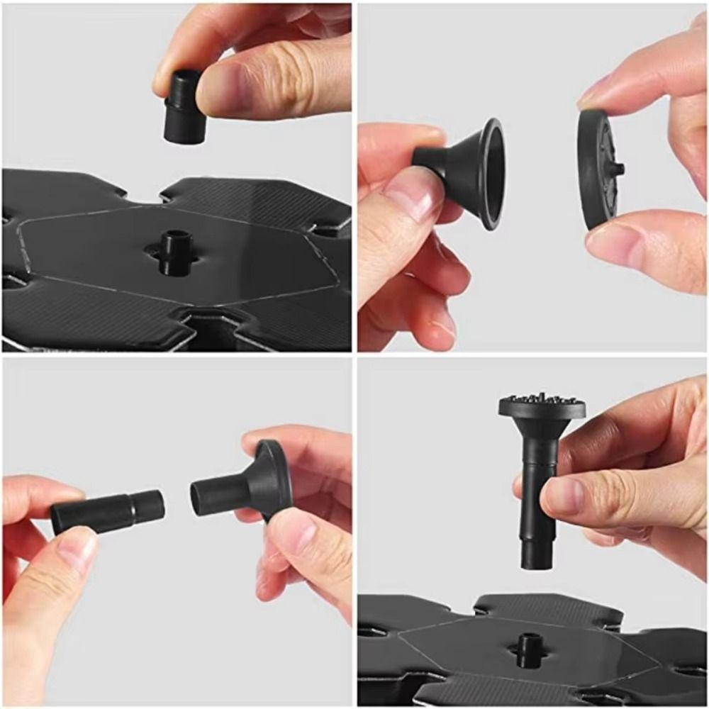 Floating Solar Powered Pump Multiple Nozzles Solar Water Fountain Bird Bath Fountain Garden