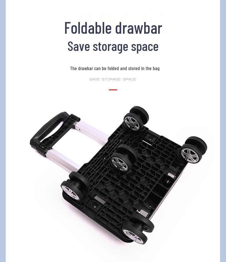 Faltbarer Einkaufswagen für Senioren mit großem Fassungsvermögen und tragbarer Aufbewahrungstasche