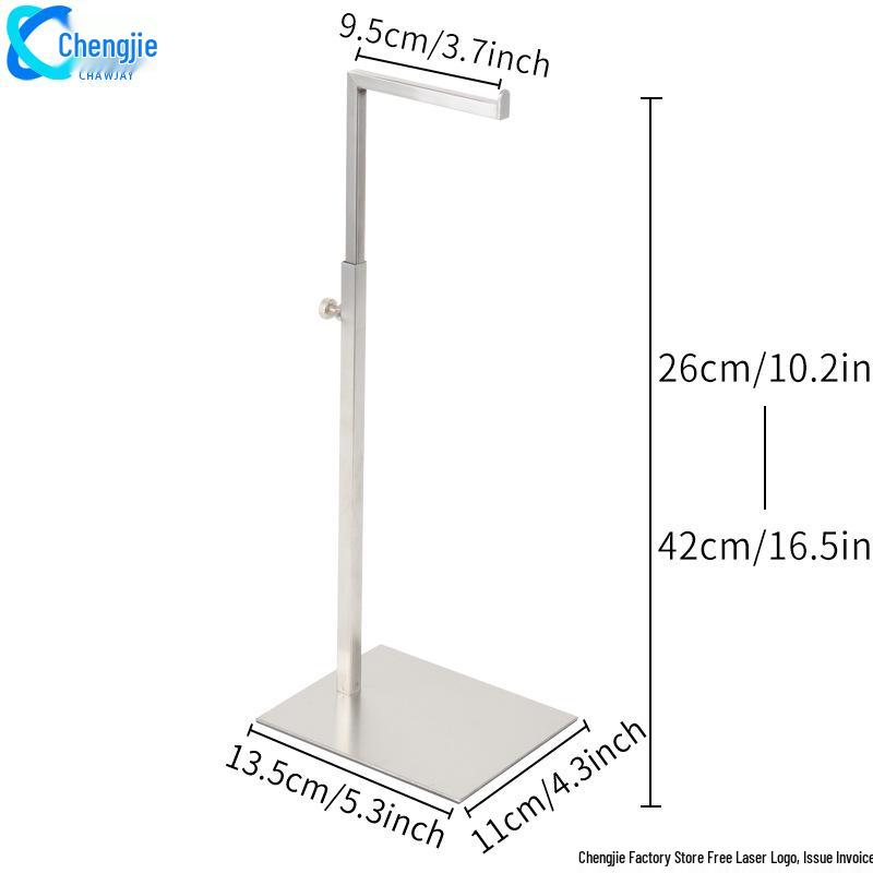 Adjustable Stainless Steel Floor-Standing Bag Display Stand for Women's Bags