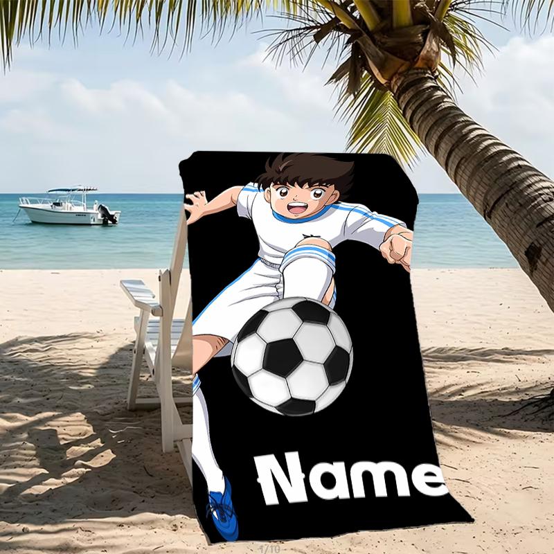 Customizable personalized beach towels Captain Tsubasa Dream Team themed designs.Suitable for the beach, yoga, sports;ideal as beach accessories